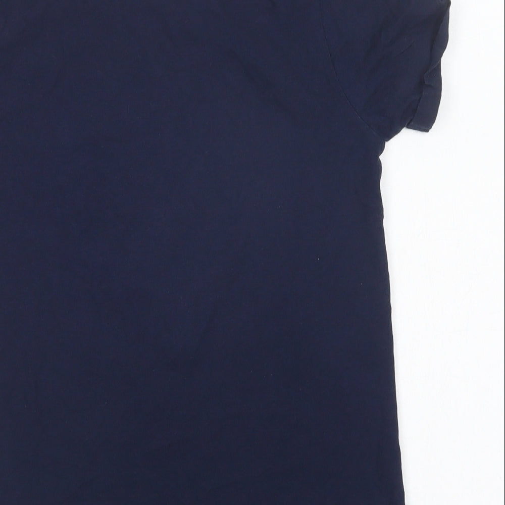 Primark Girls Blue  Cotton Pullover T-Shirt Size 9-10 Years Crew Neck Pullover - J'adore