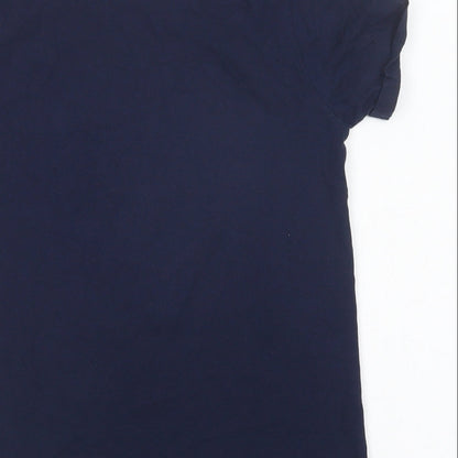 Primark Girls Blue  Cotton Pullover T-Shirt Size 9-10 Years Crew Neck Pullover - J'adore