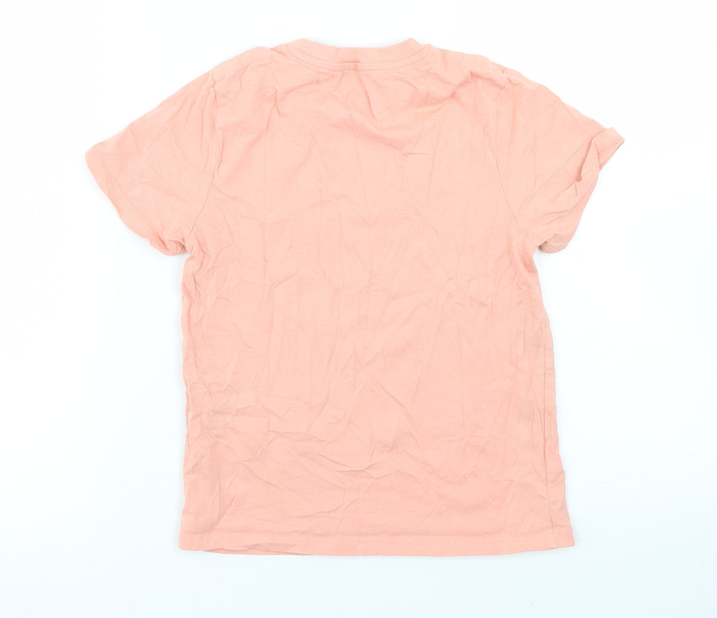 Very Boys Pink  Cotton Basic T-Shirt Size 9 Years Crew Neck  - Limited edition
