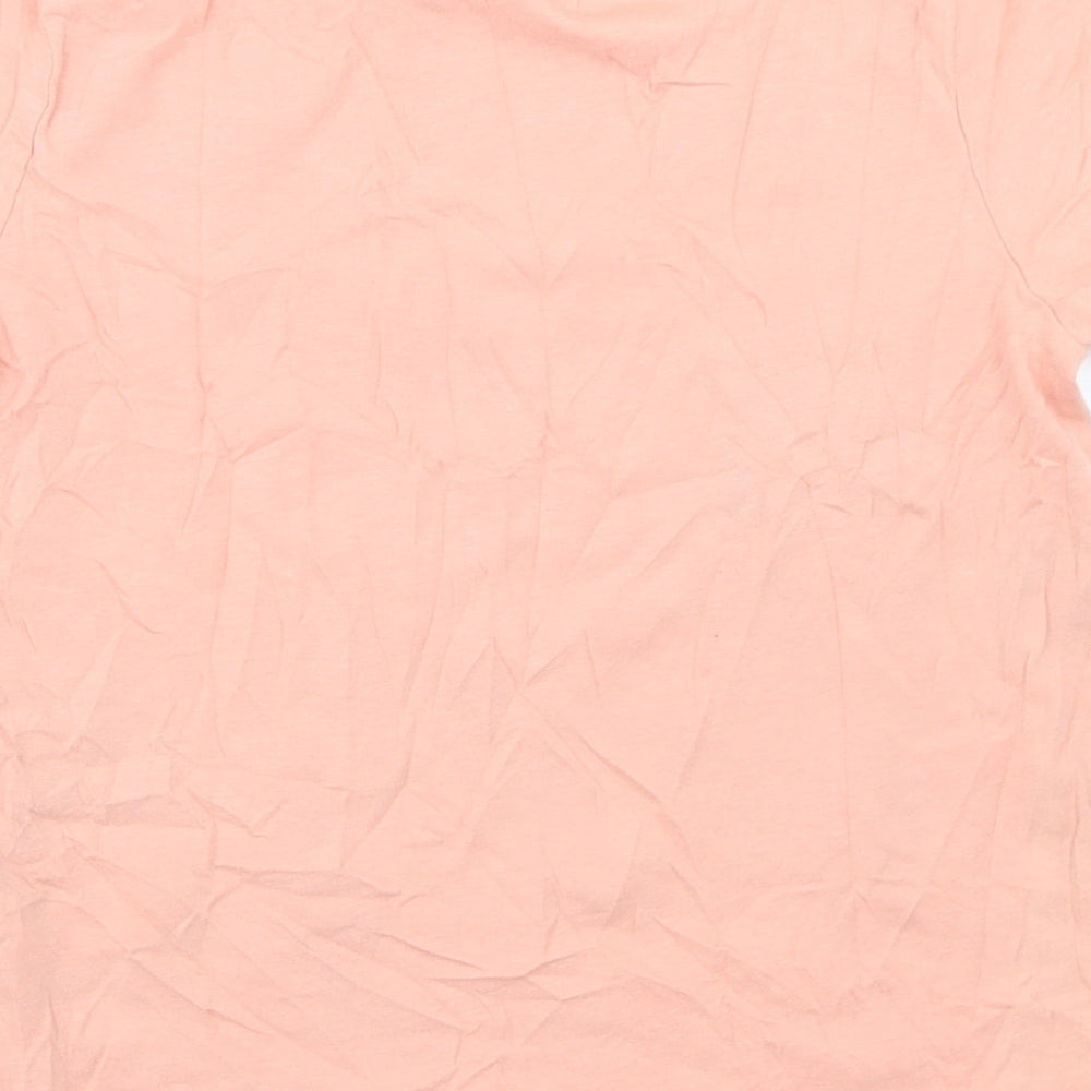 Very Boys Pink  Cotton Basic T-Shirt Size 9 Years Crew Neck  - Limited edition
