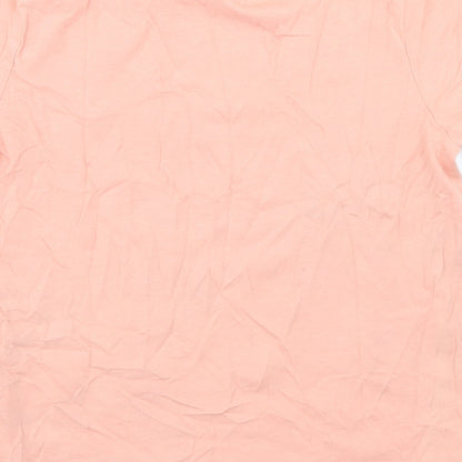 Very Boys Pink  Cotton Basic T-Shirt Size 9 Years Crew Neck  - Limited edition