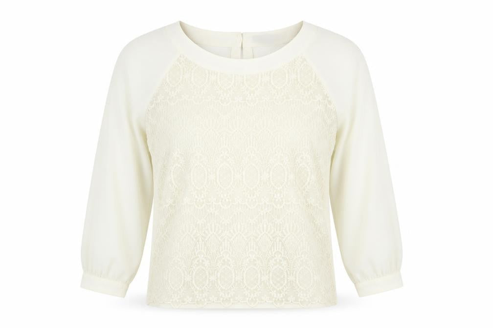 Womens UK Size 10 H&M Ivory Basic Blouse