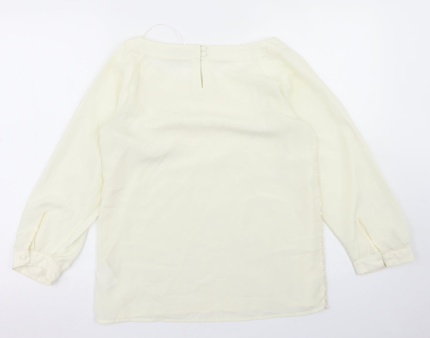 Womens UK Size 10 H&M Ivory Basic Blouse