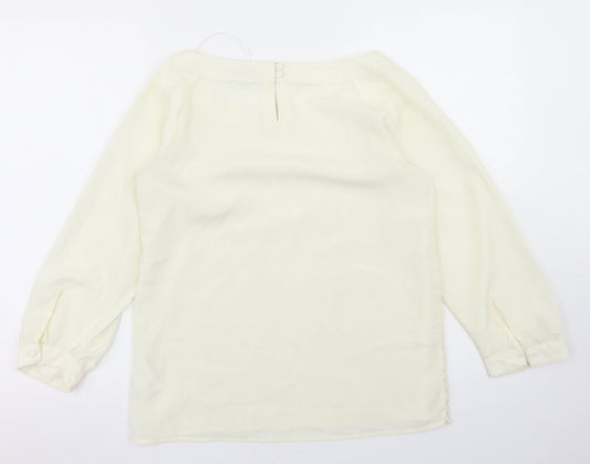 Womens UK Size 10 H&M Ivory Basic Blouse