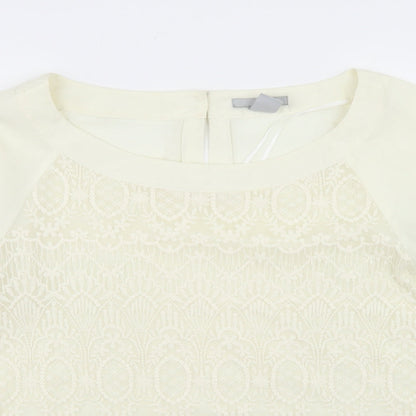 Womens UK Size 10 H&M Ivory Basic Blouse
