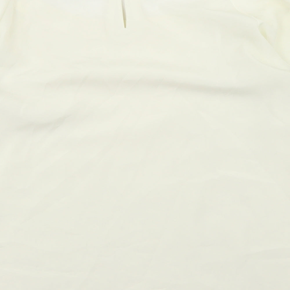 Womens UK Size 10 H&M Ivory Basic Blouse