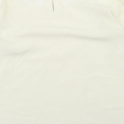 Womens UK Size 10 H&M Ivory Basic Blouse