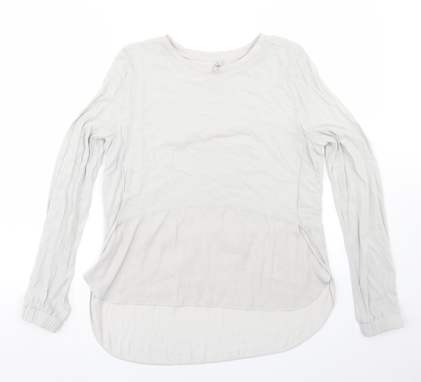 Womens UK Size 10 YAYA Grey Basic Blouse