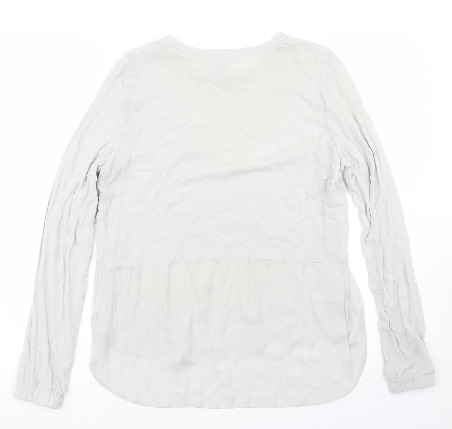 Womens UK Size 10 YAYA Grey Basic Blouse