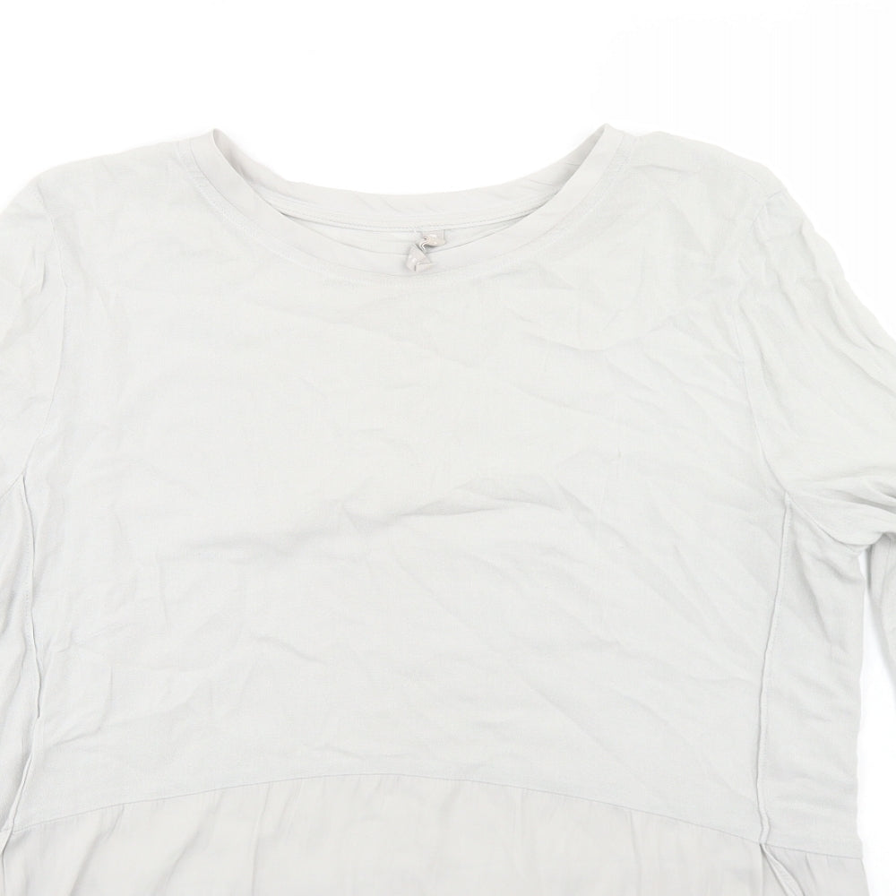 Womens UK Size 10 YAYA Grey Basic Blouse