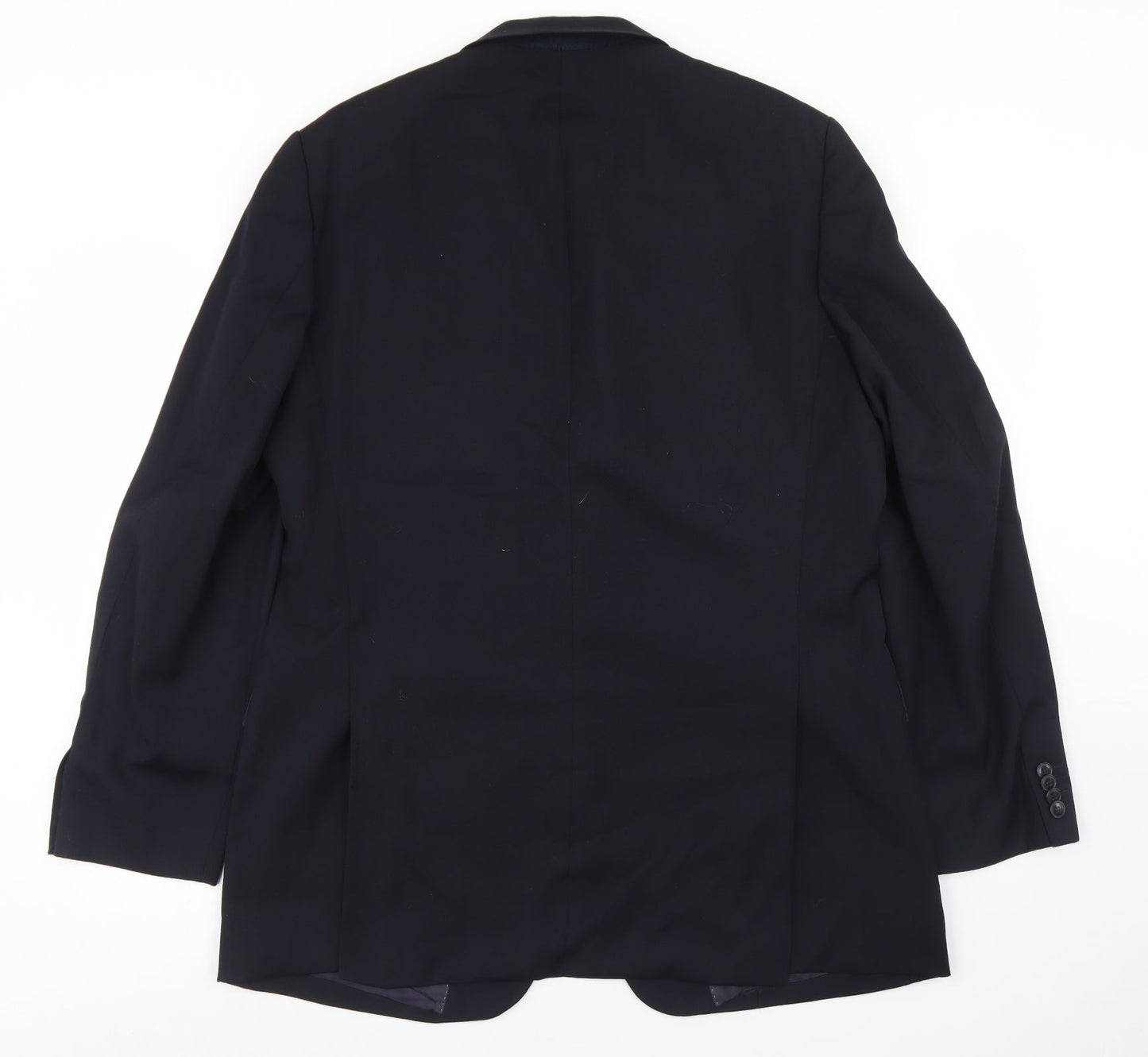 Becker Mens Black  Polyester Jacket Blazer Size 40