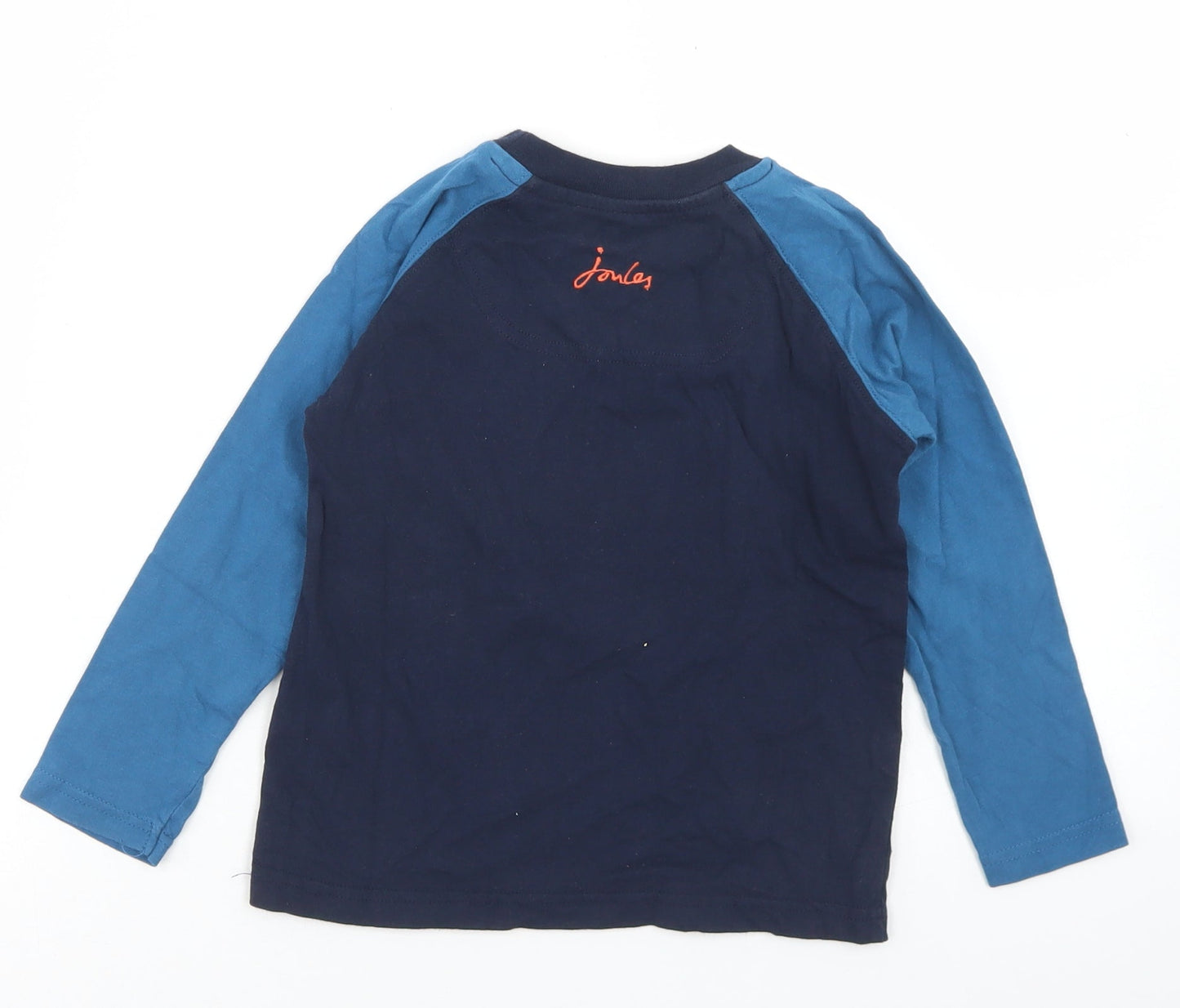 Joules Boys Blue  Cotton Basic T-Shirt Size 4 Years Crew Neck  - Yeti