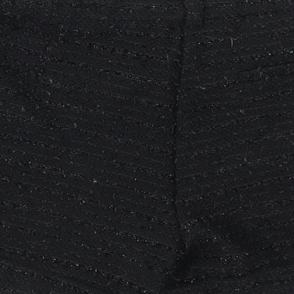 George Girls Black  Polyester Mom Shorts Size 6-7 Years  Regular Hook & Eye