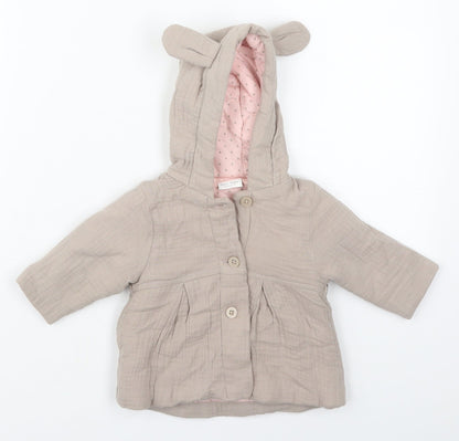 NEXT Girls Brown   Jacket  Size 3-6 Months   Button