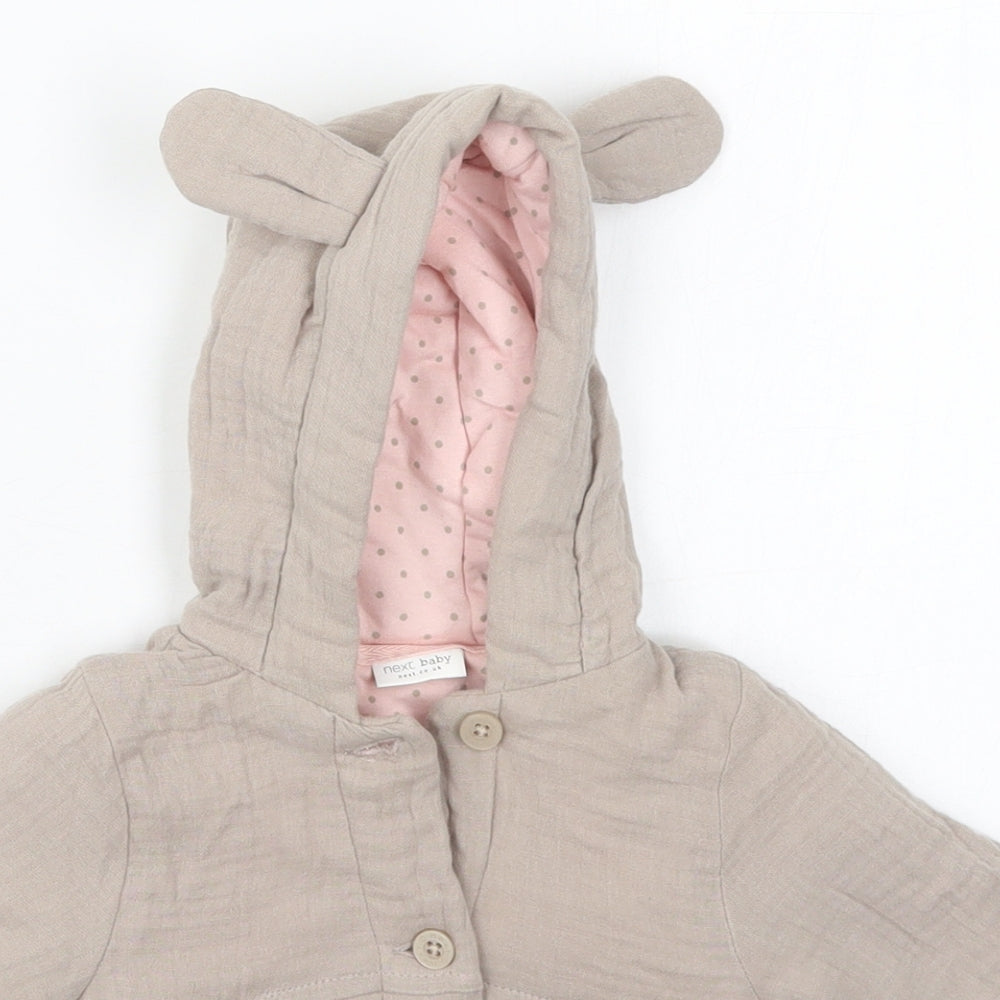NEXT Girls Brown   Jacket  Size 3-6 Months   Button