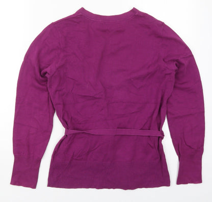 Womens UK Size 14 Monsoon Purple Cardigan Jumper