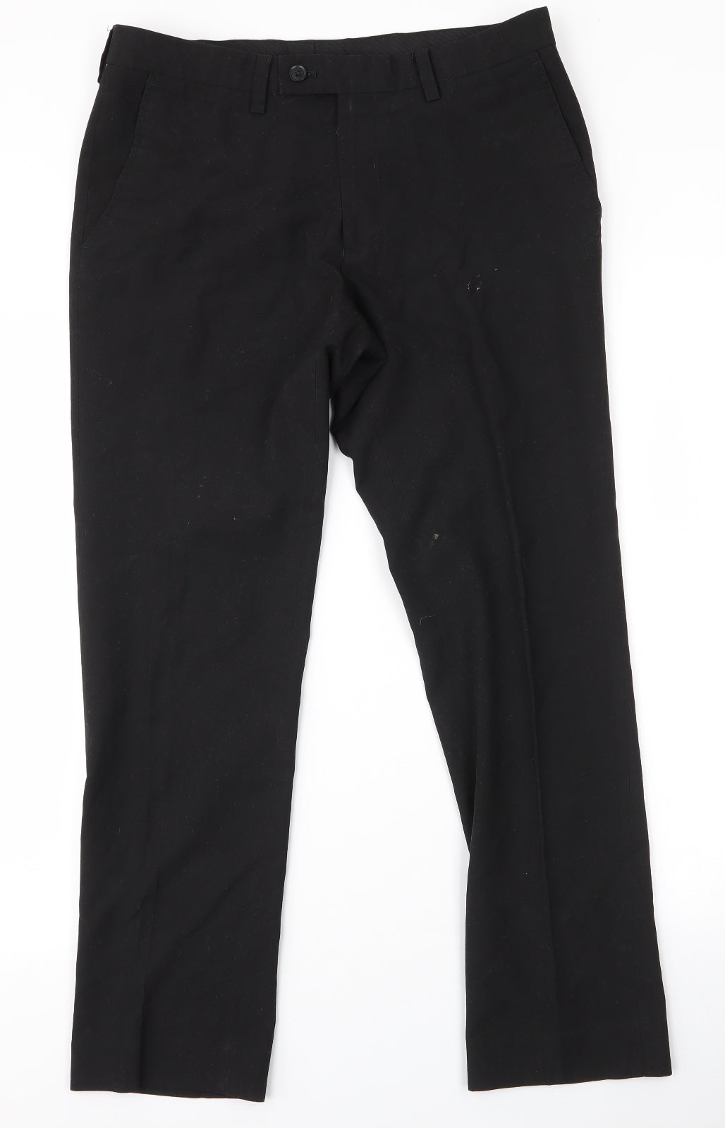 NEXT Mens Black  Polyester Dress Pants Trousers Size 32 L29 in Regular Zip