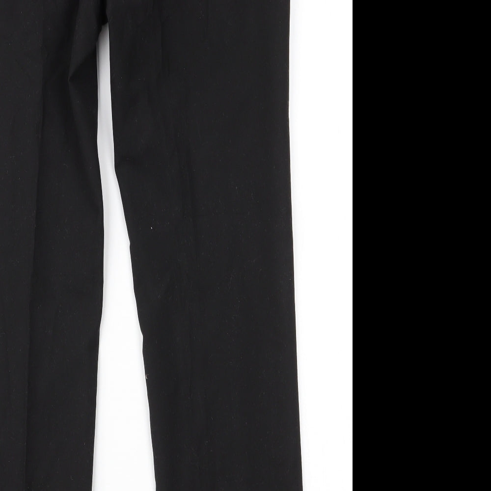 NEXT Mens Black  Polyester Dress Pants Trousers Size 32 L29 in Regular Zip