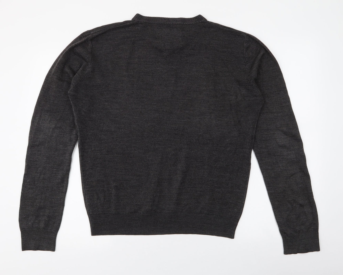 Celtic Football Club Mens Grey Round Neck  Acrylic Pullover Jumper Size L