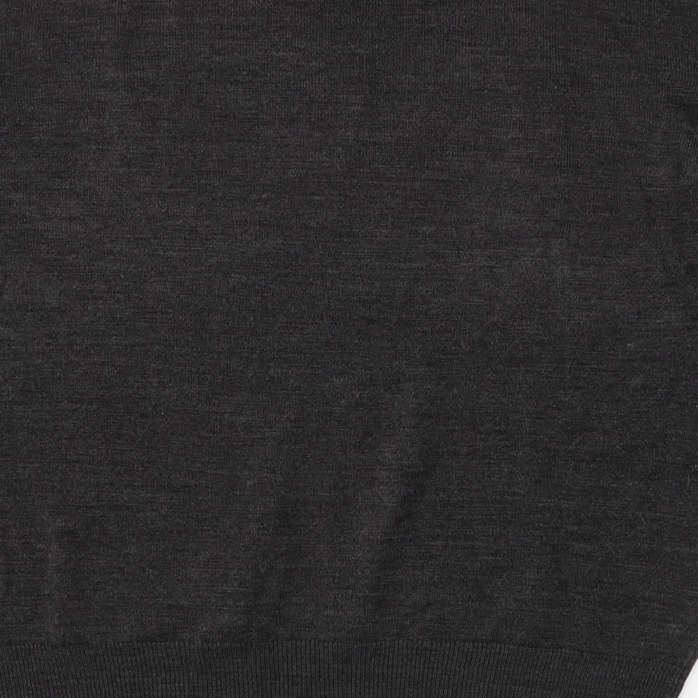 Celtic Football Club Mens Grey Round Neck  Acrylic Pullover Jumper Size L
