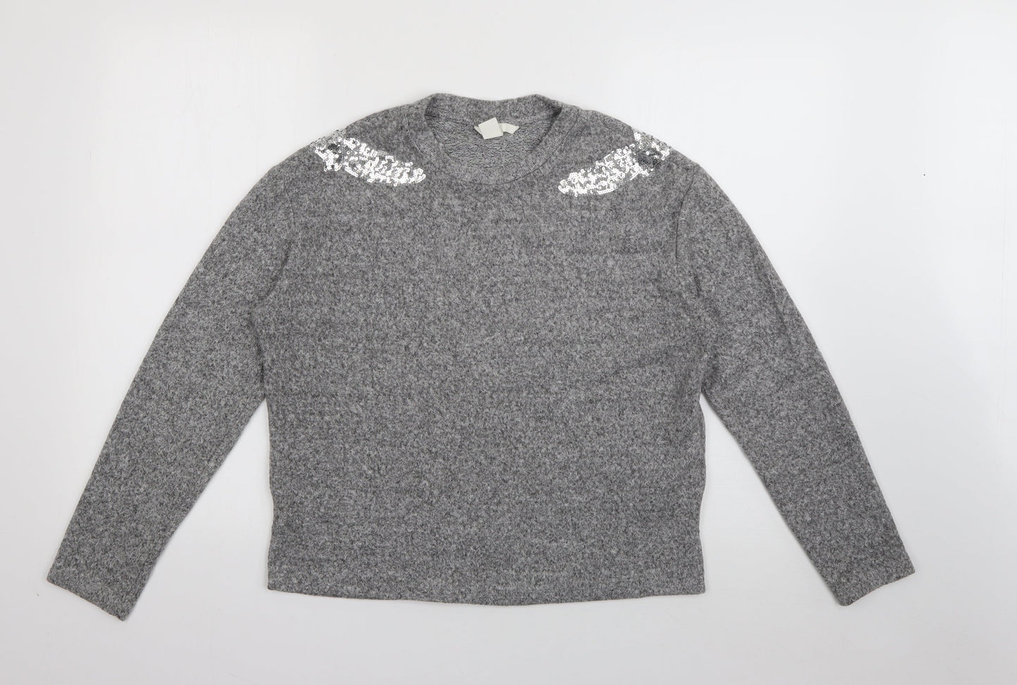 Womens UK Size XS H&M Grey Pullover Jumper