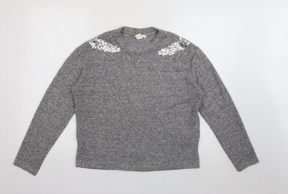 Womens UK Size XS H&M Grey Pullover Jumper