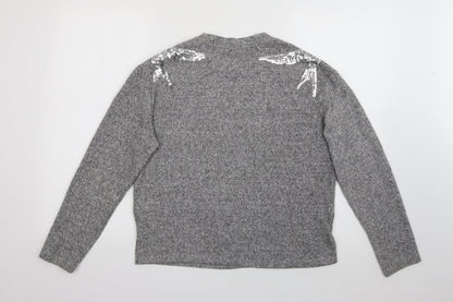 Womens UK Size XS H&M Grey Pullover Jumper