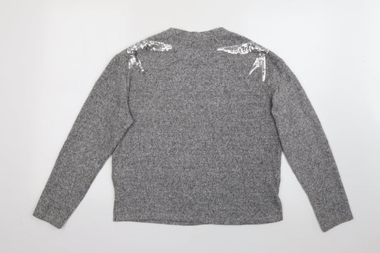 Womens UK Size XS H&M Grey Pullover Jumper