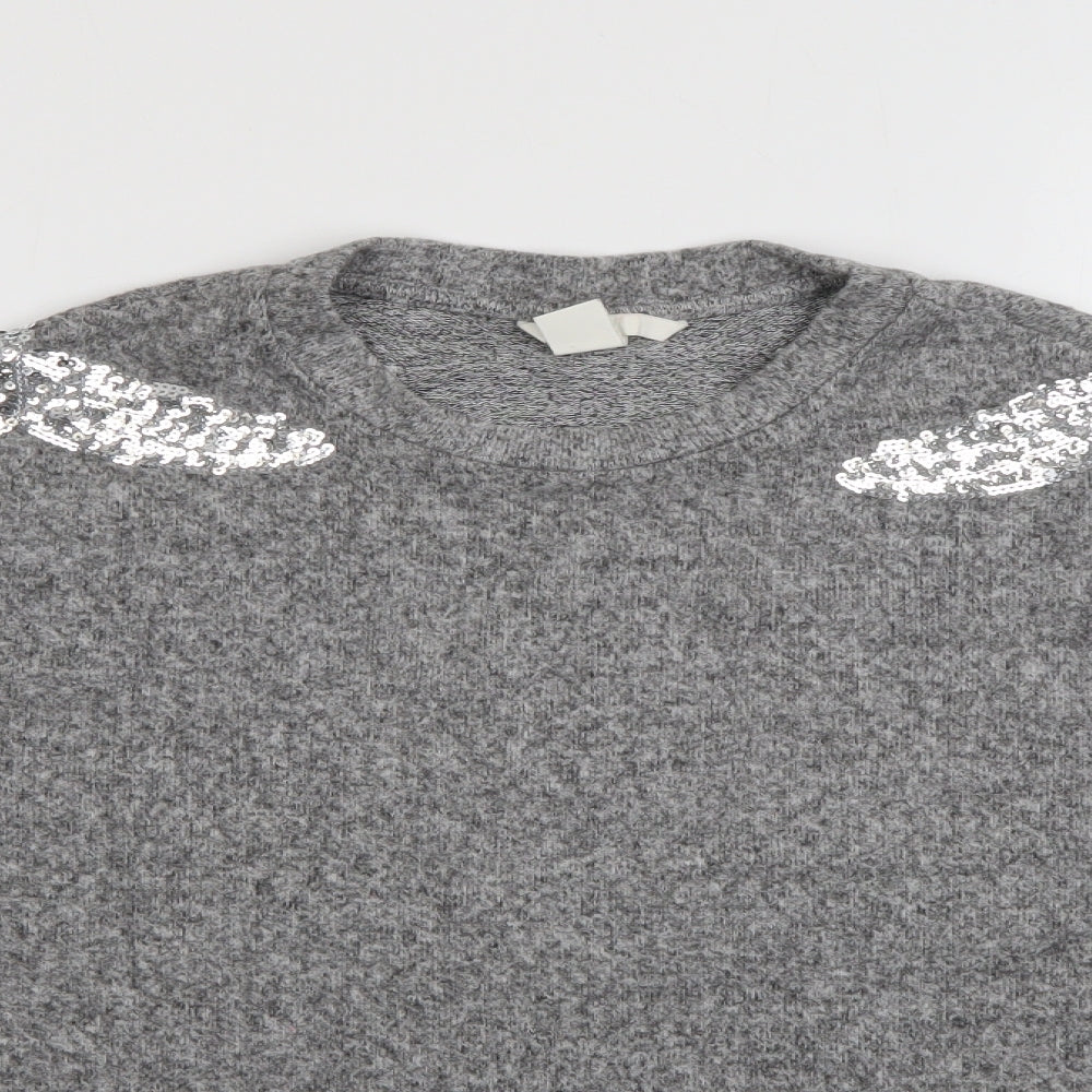 Womens UK Size XS H&M Grey Pullover Jumper