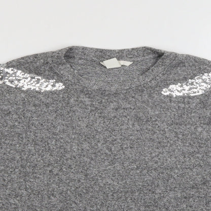 Womens UK Size XS H&M Grey Pullover Jumper