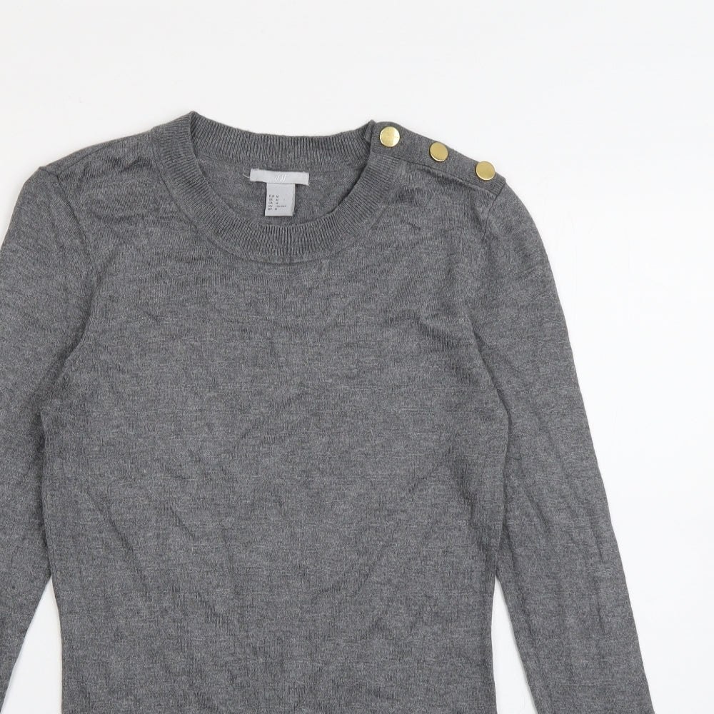 Womens UK Size M H&M Grey Pullover Jumper