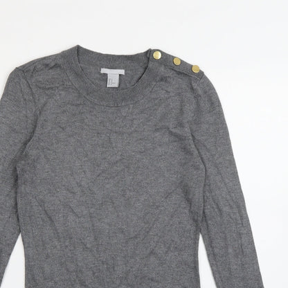 Womens UK Size M H&M Grey Pullover Jumper