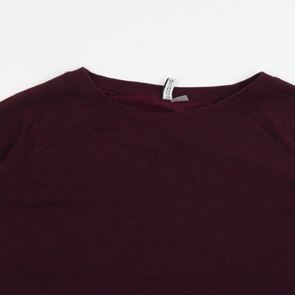H&M Mens Purple Crew Neck  Cotton Pullover Jumper Size M
