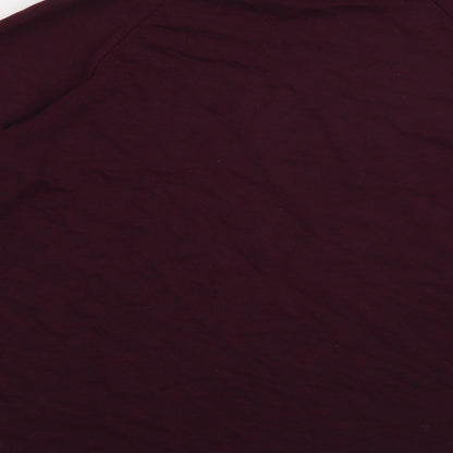 H&M Mens Purple Crew Neck  Cotton Pullover Jumper Size M