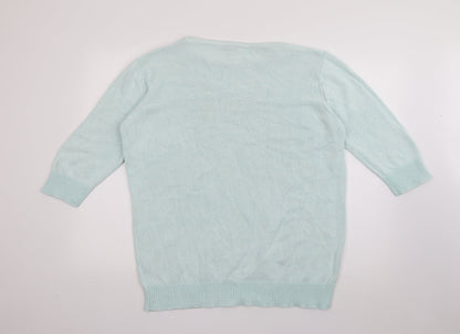 Womens UK Size XL Peacocks Blue Pullover Jumper