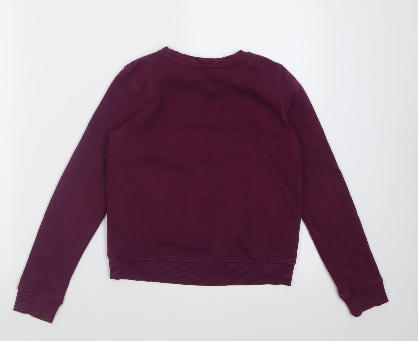 H&M Girls Purple  Cotton Pullover Sweatshirt Size 8-9 Years  Pullover