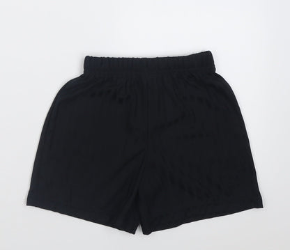 Matalan Boys Black Striped Polyester Sweat Shorts Size 6 Years  Regular Tie - School Wear