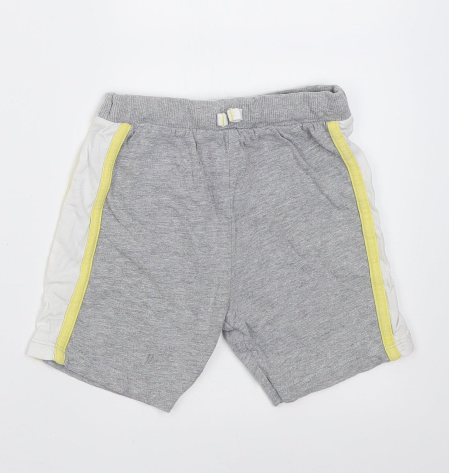 F&F Boys Grey Striped Cotton Cropped Trousers Size 12-18 Months  Tie