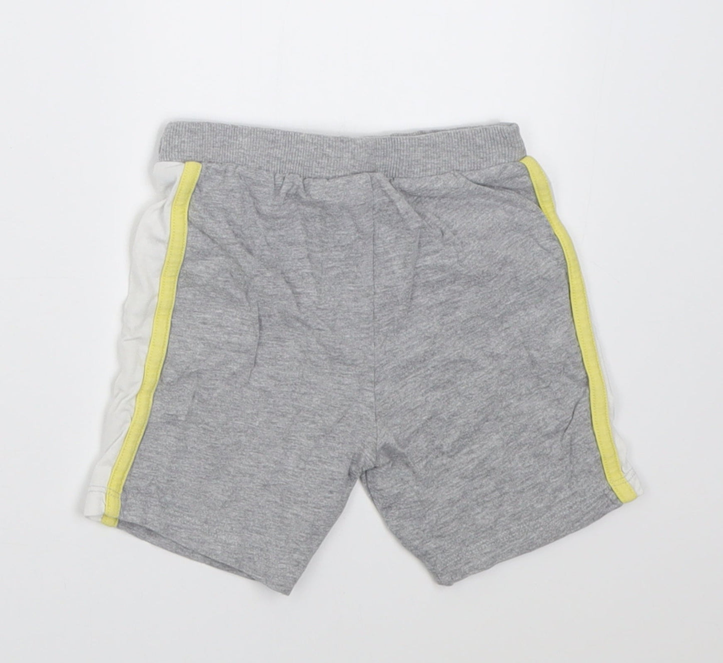 F&F Boys Grey Striped Cotton Cropped Trousers Size 12-18 Months  Tie