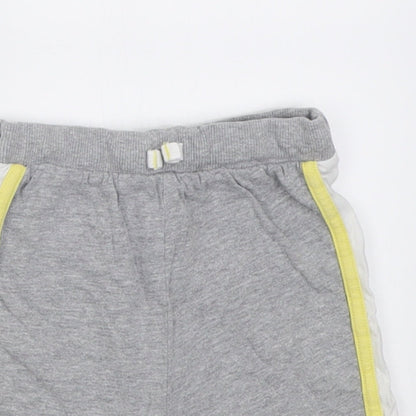 F&F Boys Grey Striped Cotton Cropped Trousers Size 12-18 Months  Tie