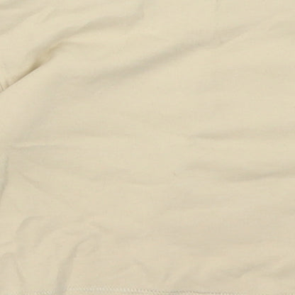 Cherokee Boys Beige  Cotton Basic Casual Size 6-9 Months Crew Neck Button