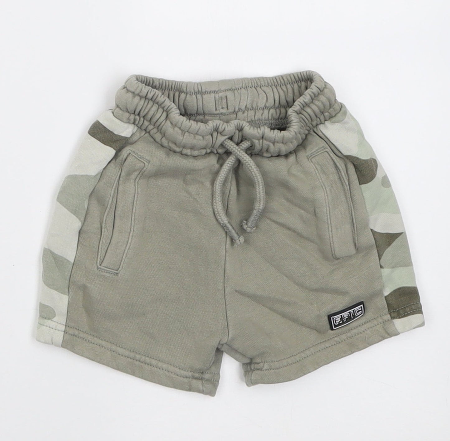George Boys Green Camouflage Cotton Cropped Trousers Size 12-18 Months  Tie - Epic