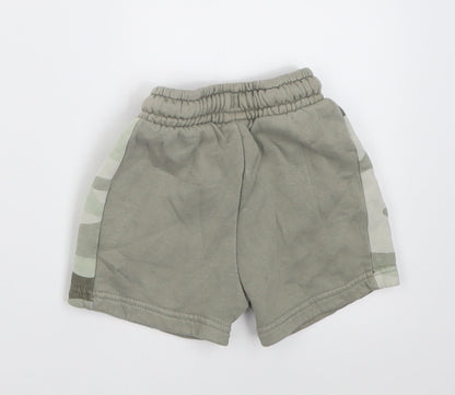 George Boys Green Camouflage Cotton Cropped Trousers Size 12-18 Months  Tie - Epic