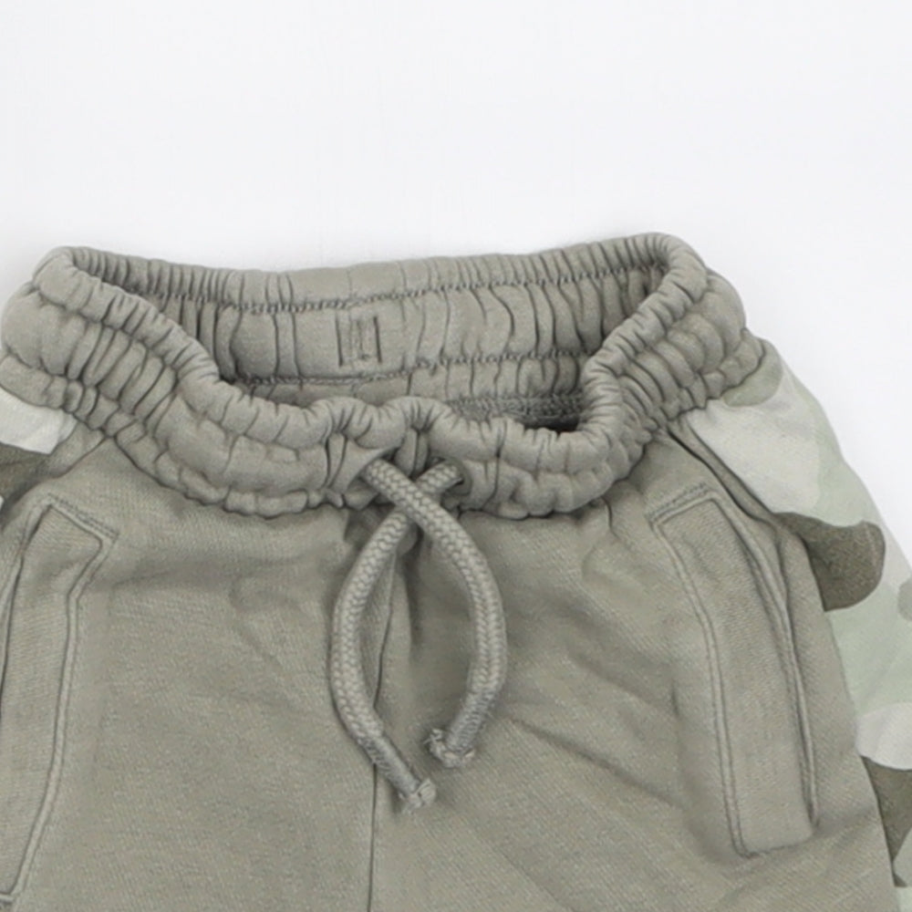 George Boys Green Camouflage Cotton Cropped Trousers Size 12-18 Months  Tie - Epic