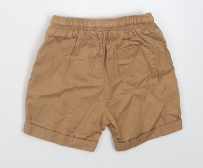 George Boys Brown  Cotton Chino Shorts Size 2 Years  Regular Tie