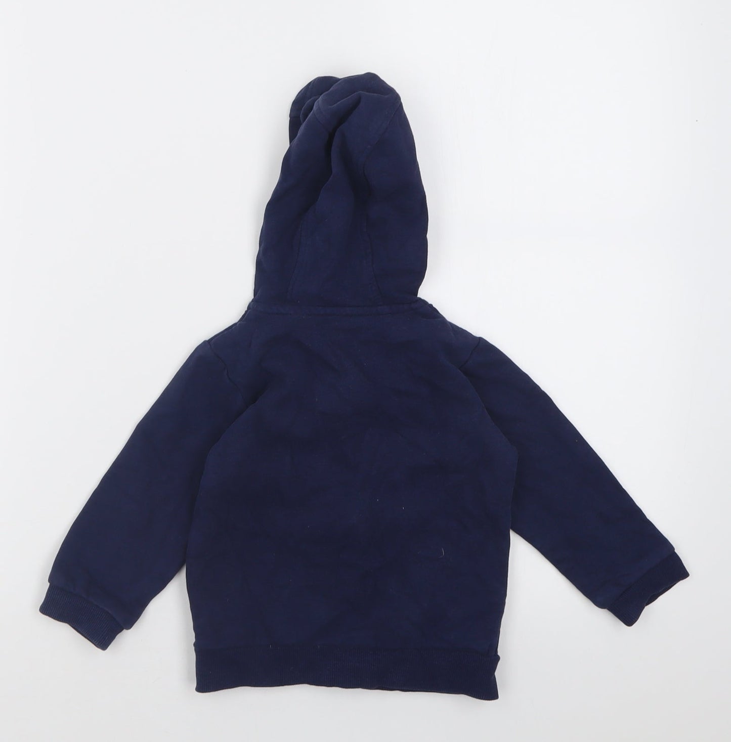 georgr Boys Blue   Jacket  Size 12-18 Months   Zip - Bear Ear Hood