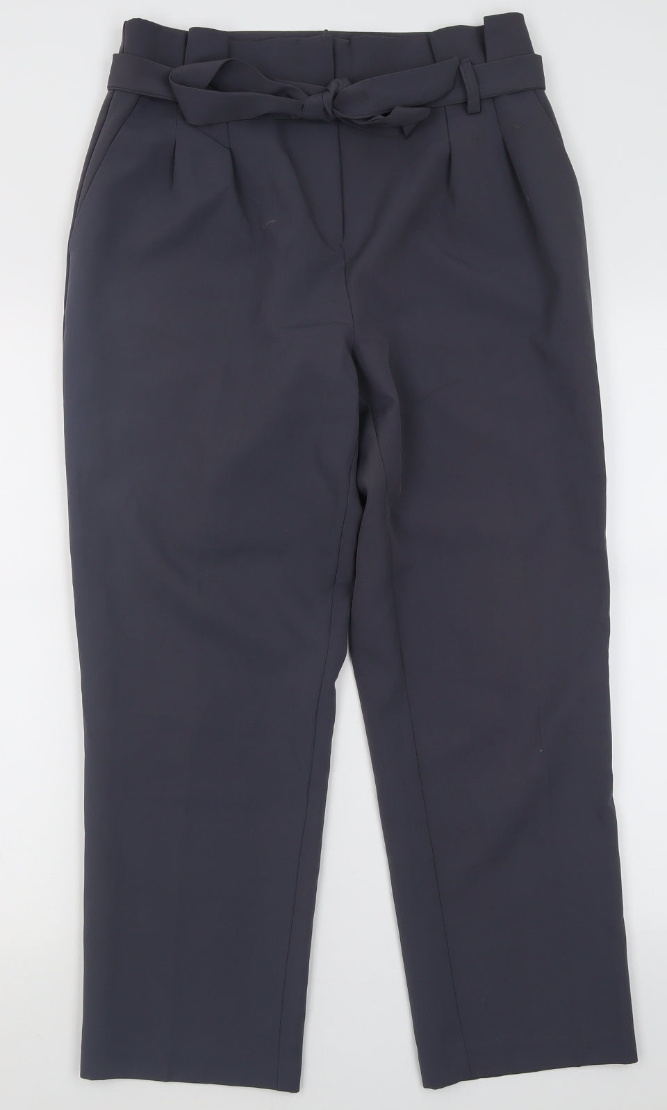 New Look Womens Grey  Polyester Trousers  Size 12 L28 in Regular Button