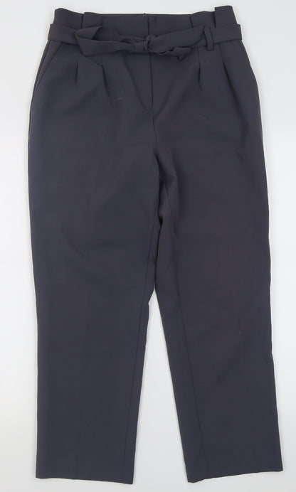 New Look Womens Grey  Polyester Trousers  Size 12 L28 in Regular Button