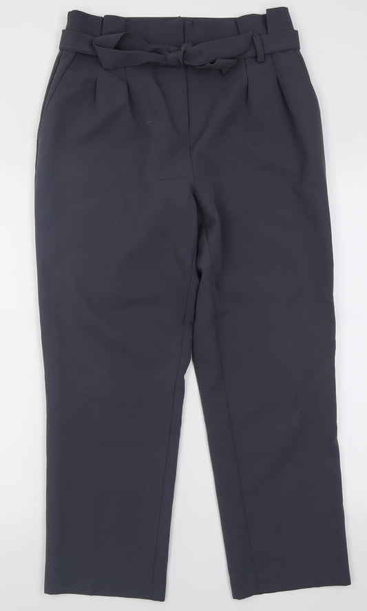 New Look Womens Grey  Polyester Trousers  Size 12 L28 in Regular Button