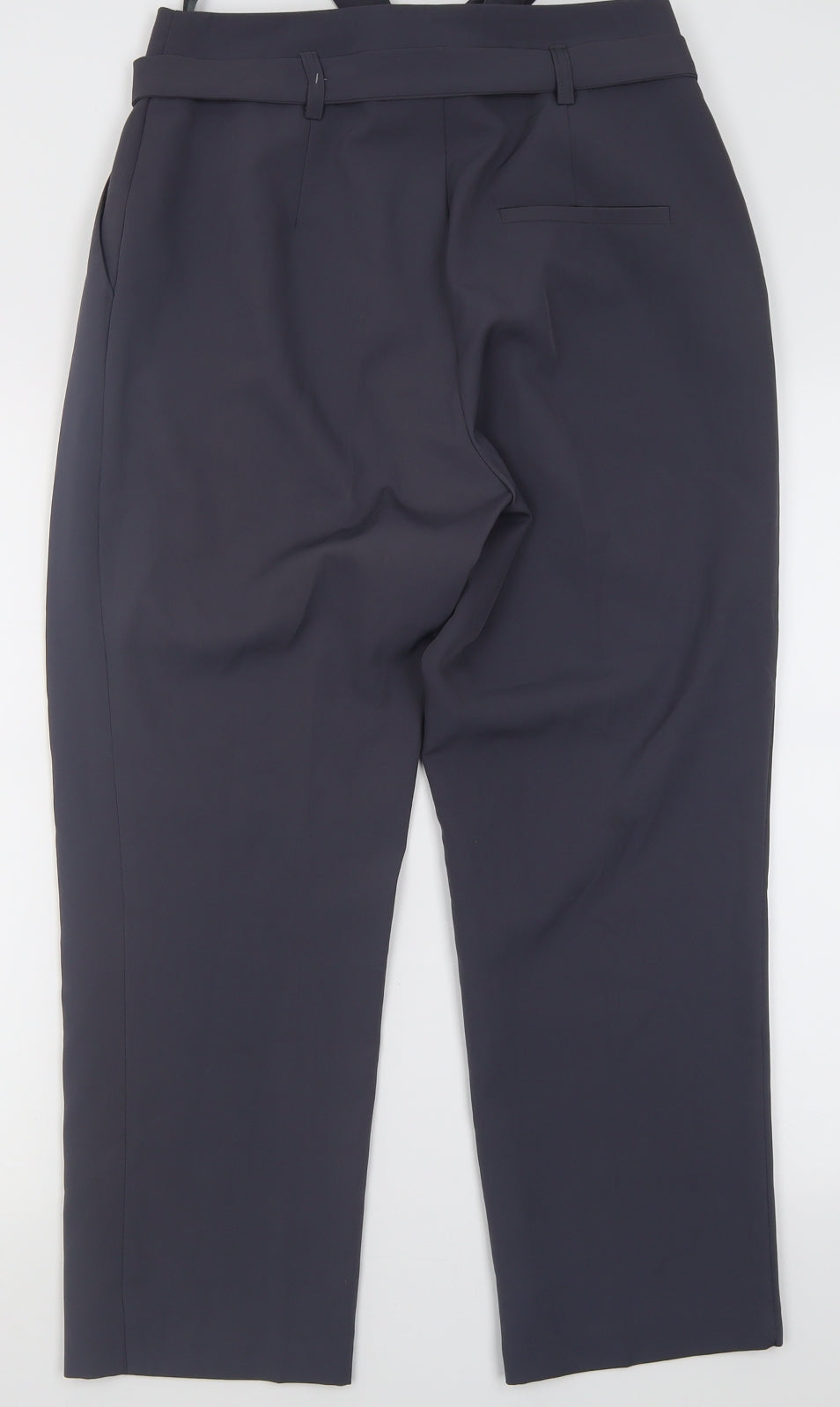 New Look Womens Grey  Polyester Trousers  Size 12 L28 in Regular Button